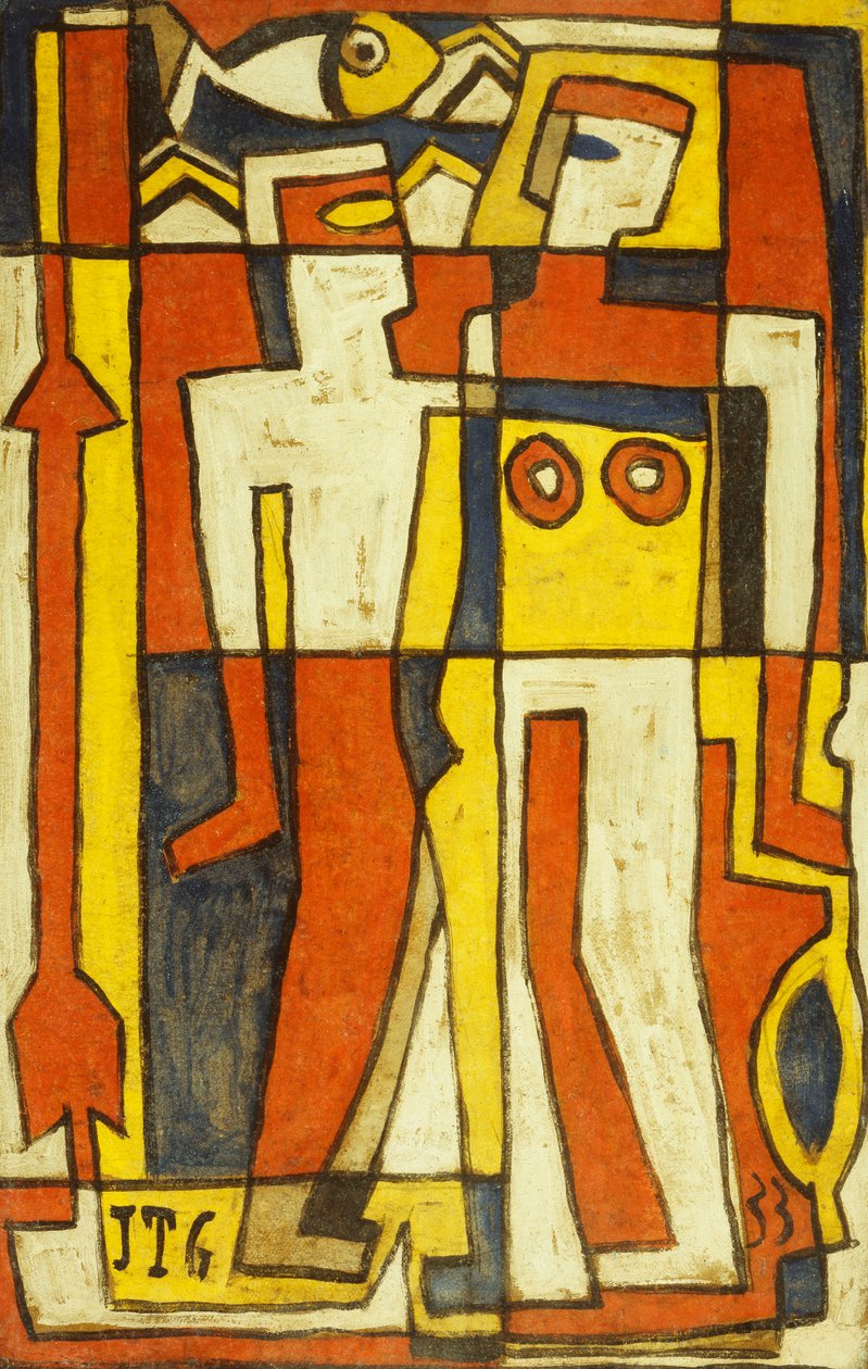 İki Figür by Joaquin Torres-Garcia