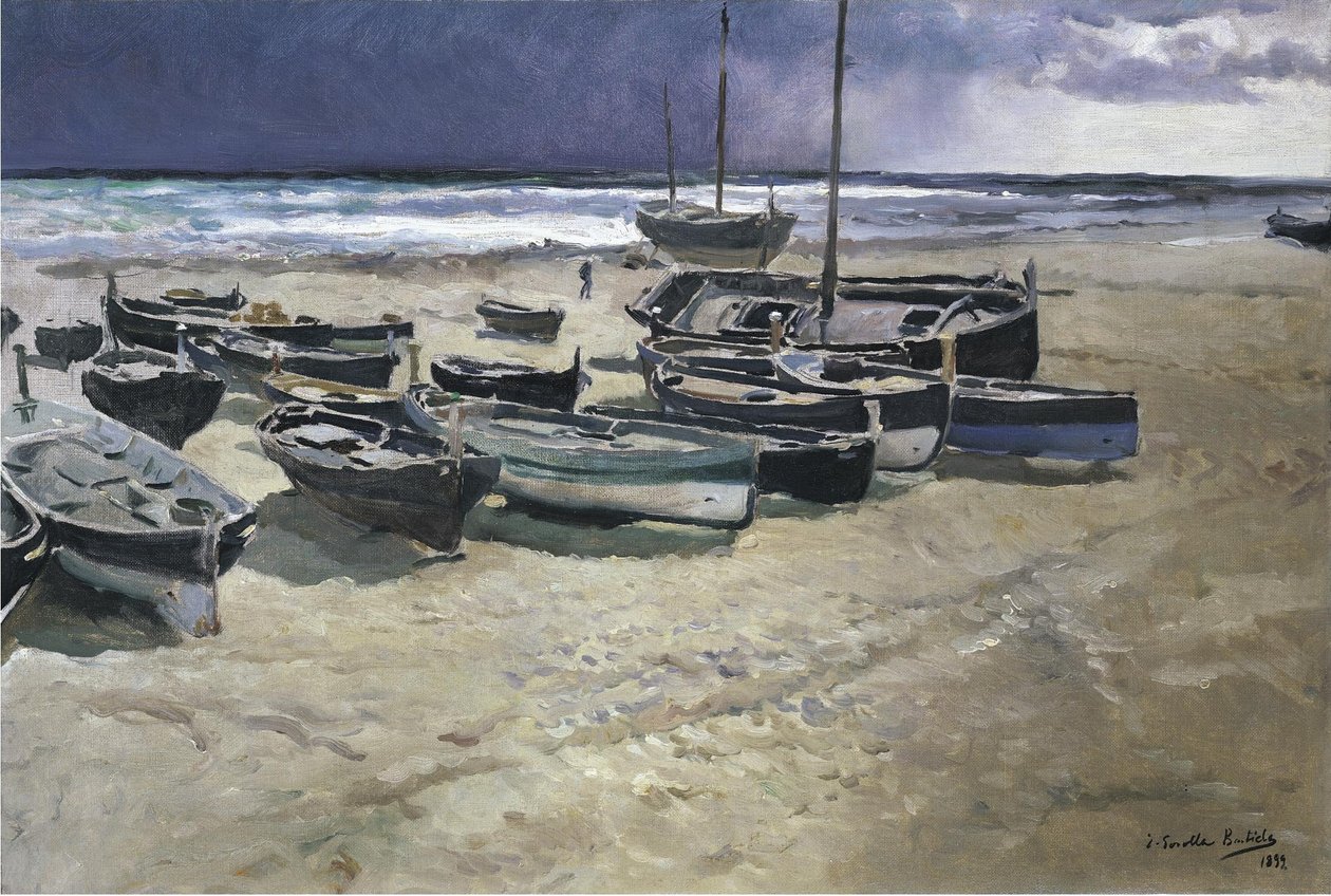 Fırtına günü, Valencia by Joaquín Sorolla