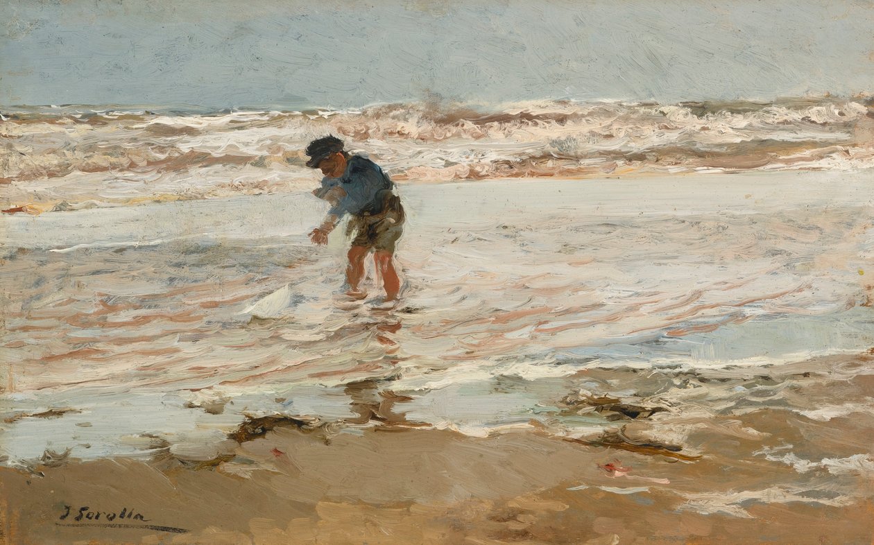 Küçük Kayıktaki Çocuk by Joaquín Sorolla
