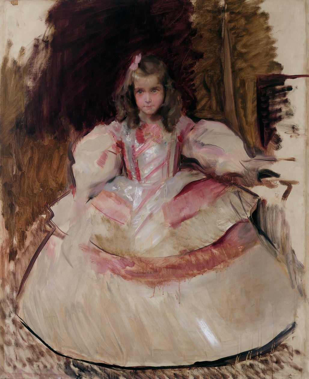 María Figueroa kız gibi giyinmiş kız by Joaquín Sorolla