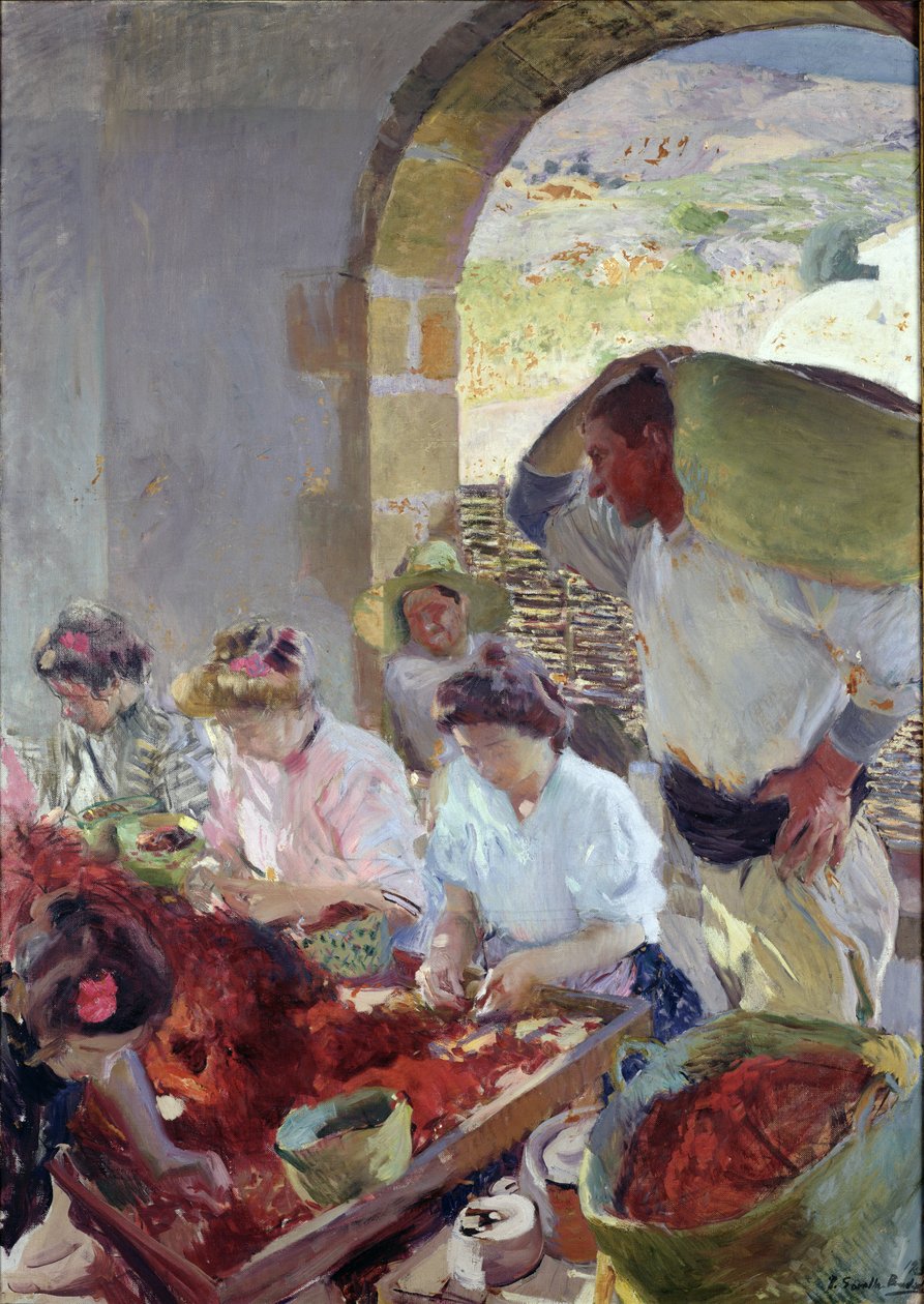Kuru Üzümlerin Hazırlanması, 1890 by Joaquín Sorolla