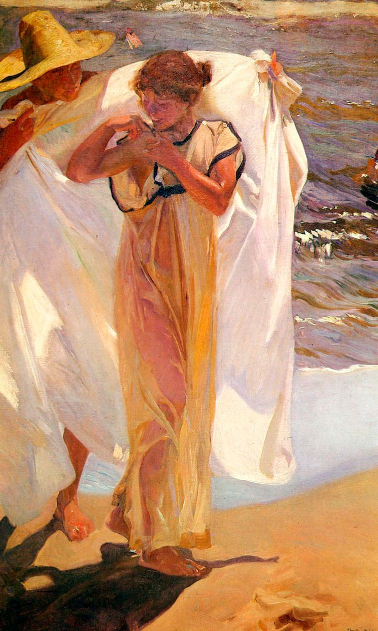 Banyodan Sonra, 1908. by Joaquín Sorolla