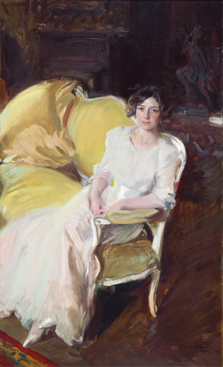Kanepede Oturan Clotilde, 1910. by Joaquín Sorolla