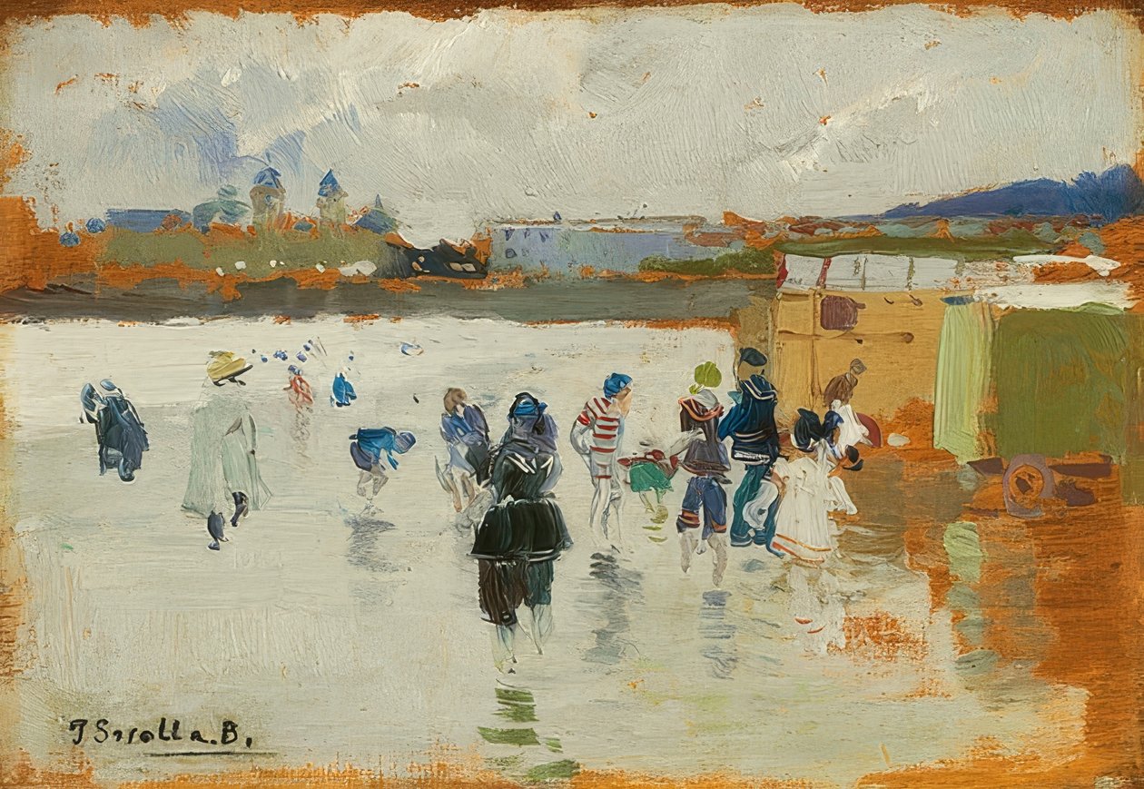 Der Strand von La Concha, San Sebastián. 1906 by Joaquín Sorolla