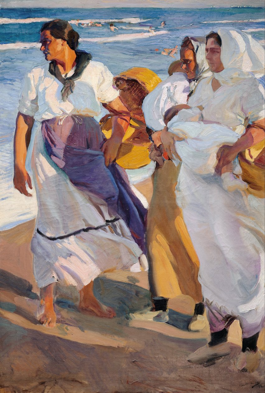 Valencialı balıkçı kadınlar by Joaquín Sorolla