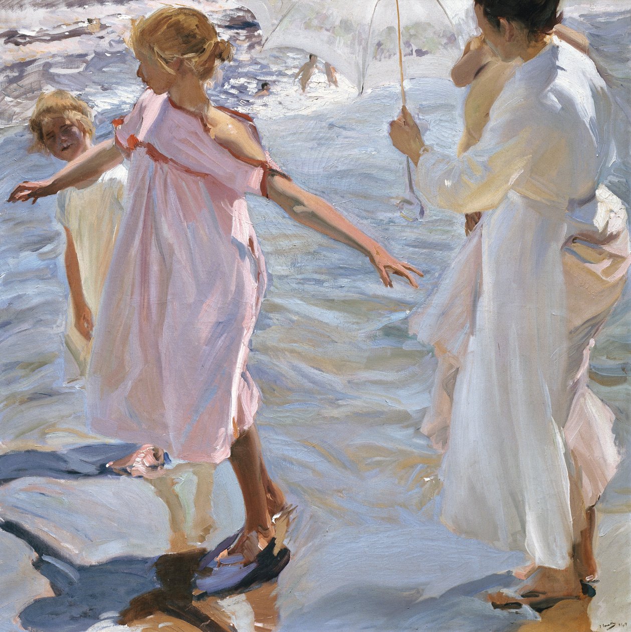 Yıkanma Zamanı, Valencia by Joaquín Sorolla