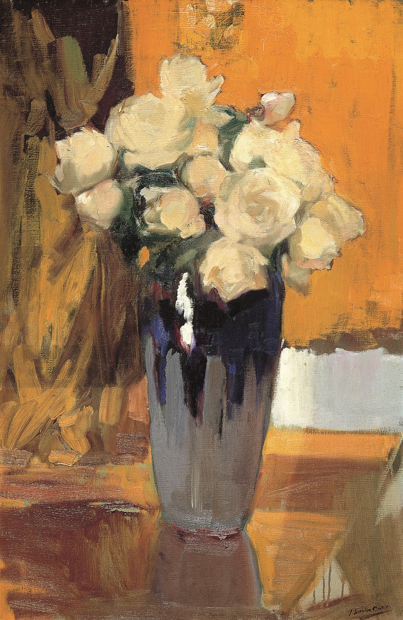 Ev bahçemden beyaz güller, 1920. by Joaquín Sorolla