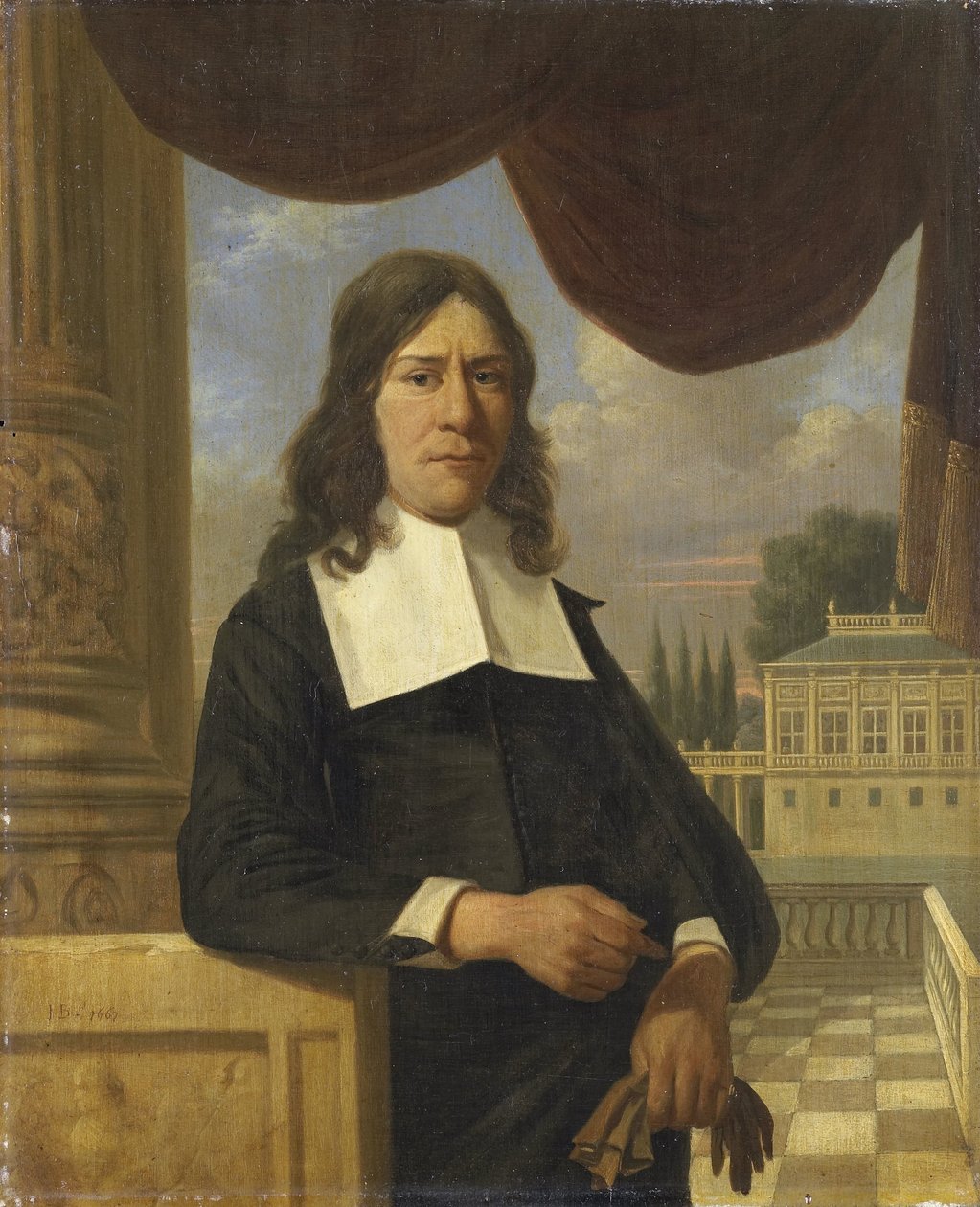 Nicolaes Eichelberg (ö. 1699). Haarlem Tüccar, Koca veya Helena van der Schalcke by Job Adriaensz Berckheyde (attributed to)