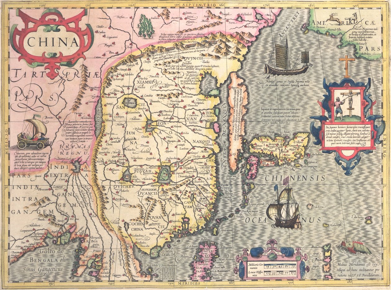 Çin, c.1607 by Jodocus Hondius