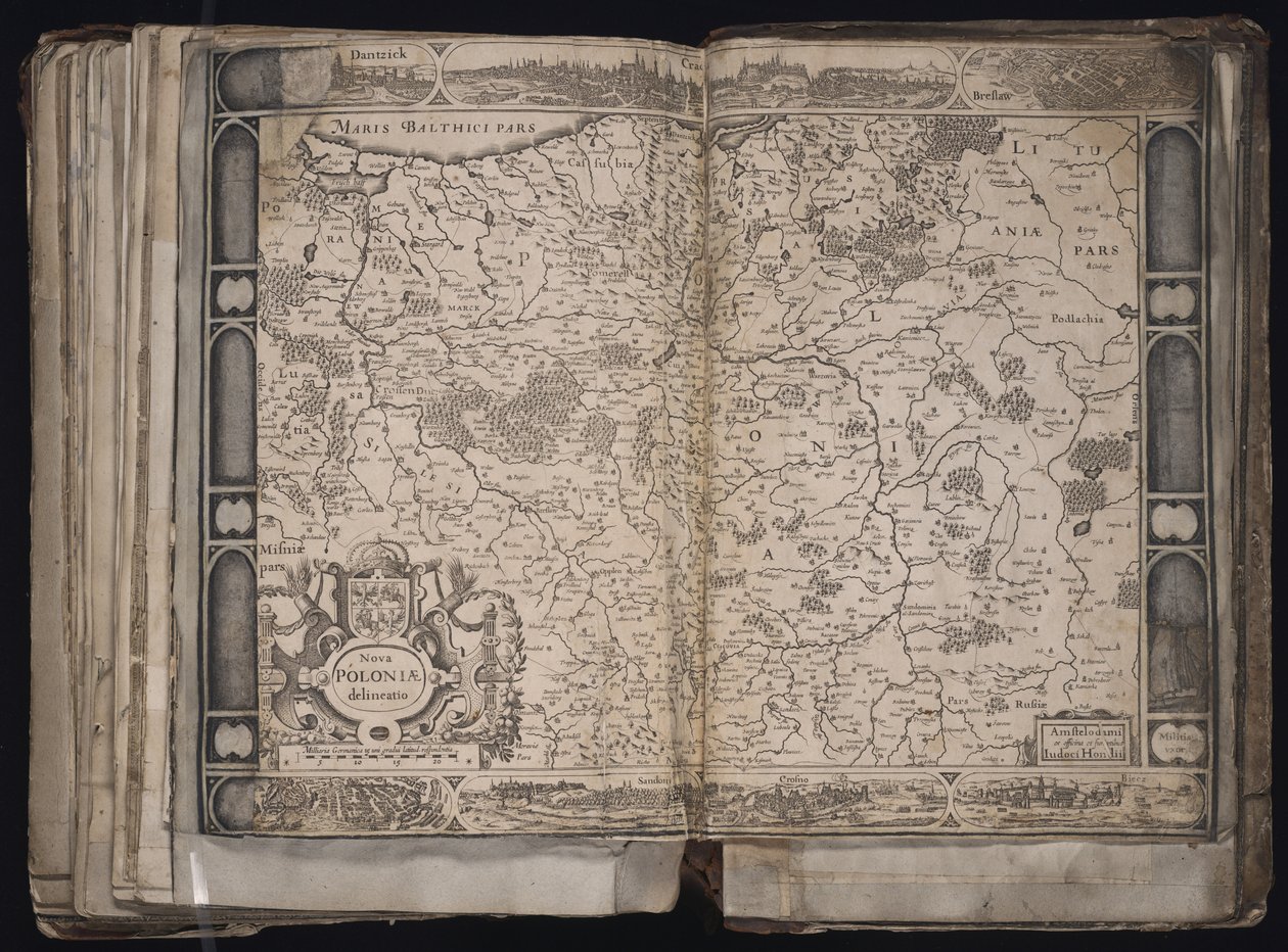 Polonya Yeni Polonya tasviri Haritası, c. 1629-1630 by Jodocus Hondius