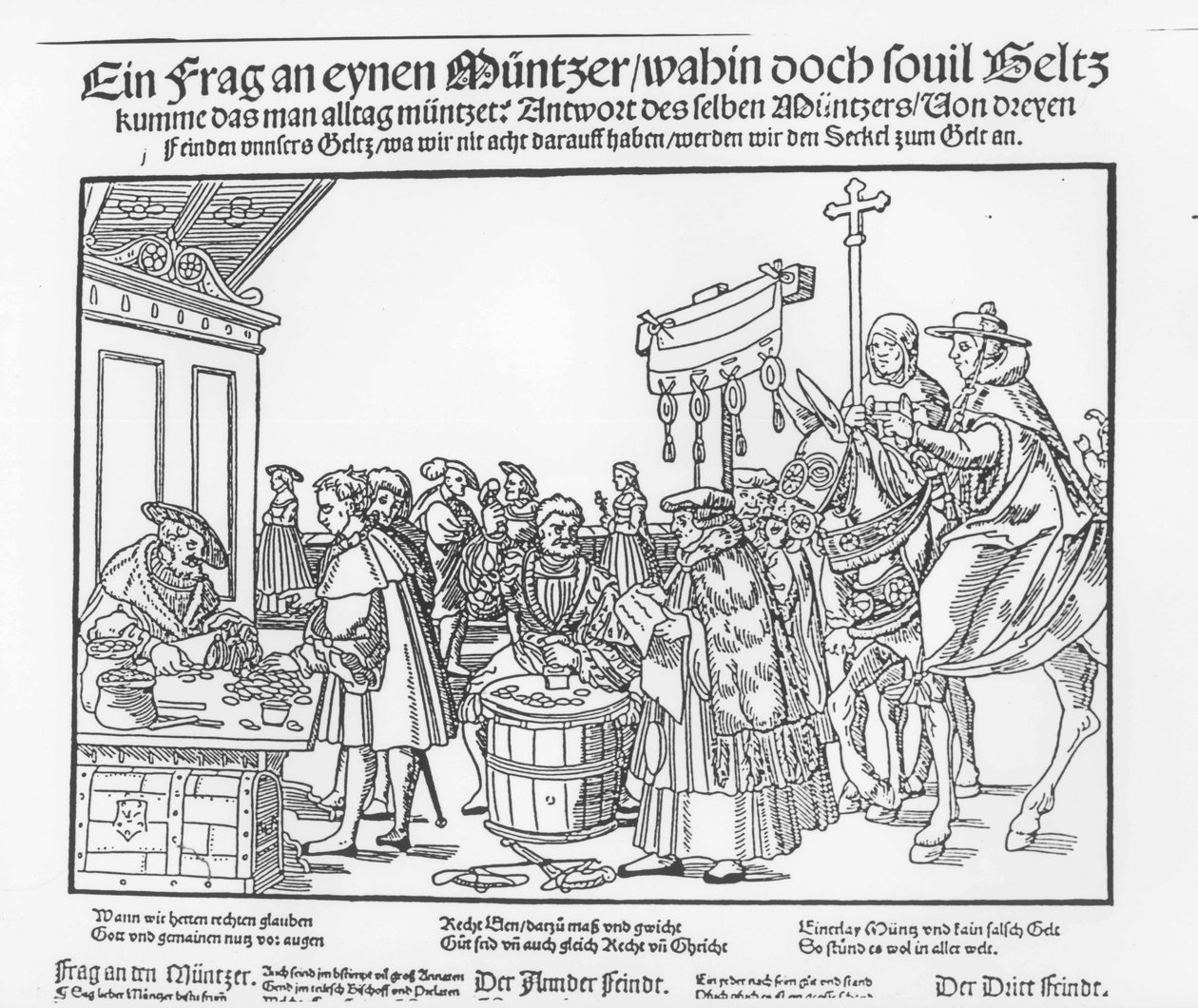 Darphane Üreticisine Bir Soru, c.1500 by Joerg the Elder Breu