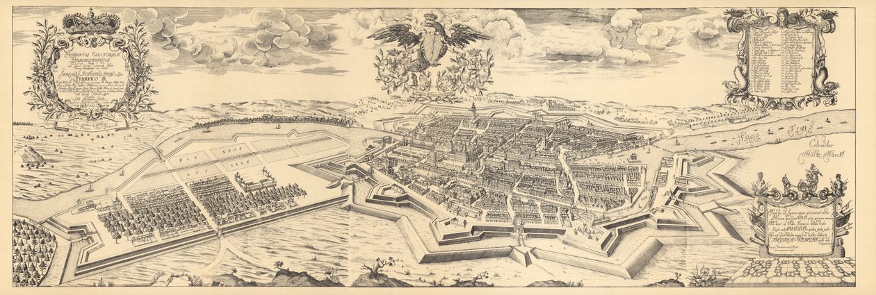 Berlin ve Coelln Haritası, 1688 by Joh. Bernhard Schultz