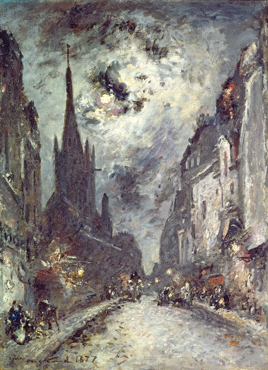 Rue Saint-Severin, 1877  by Johan Barthold Jongkind