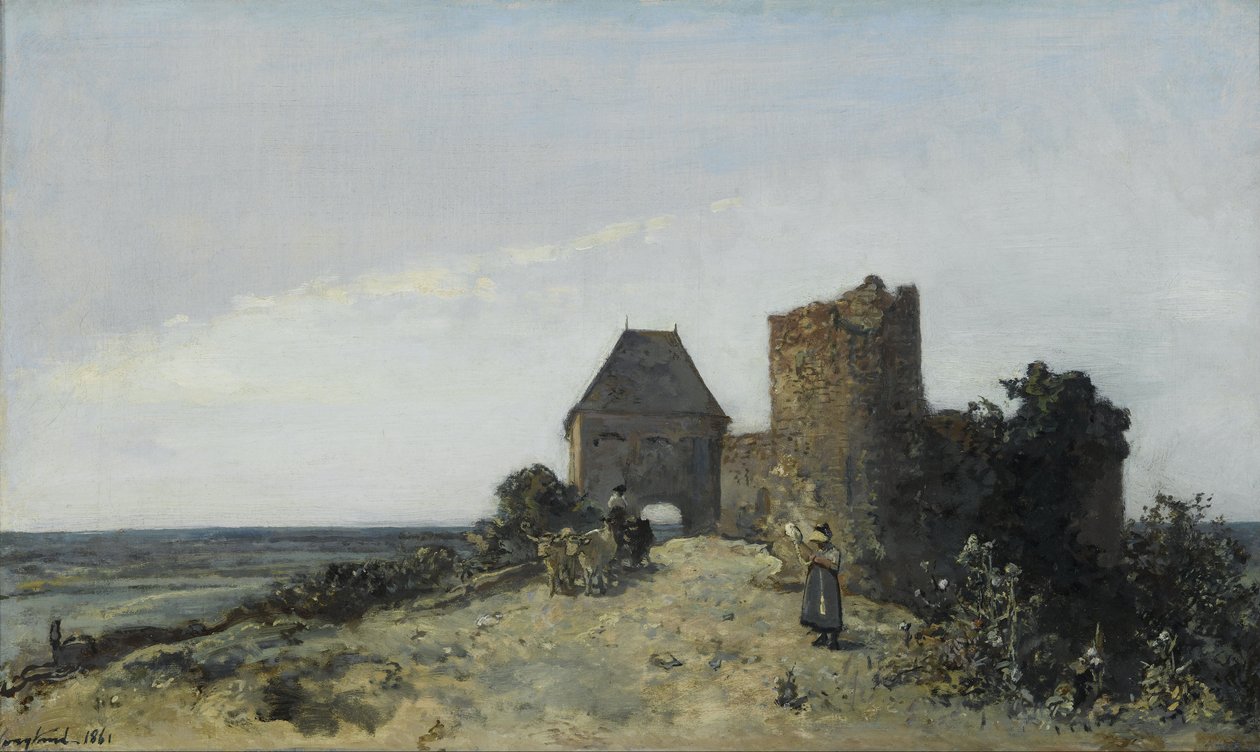 Rosemont kalesinin kalıntıları by Johan Barthold Jongkind