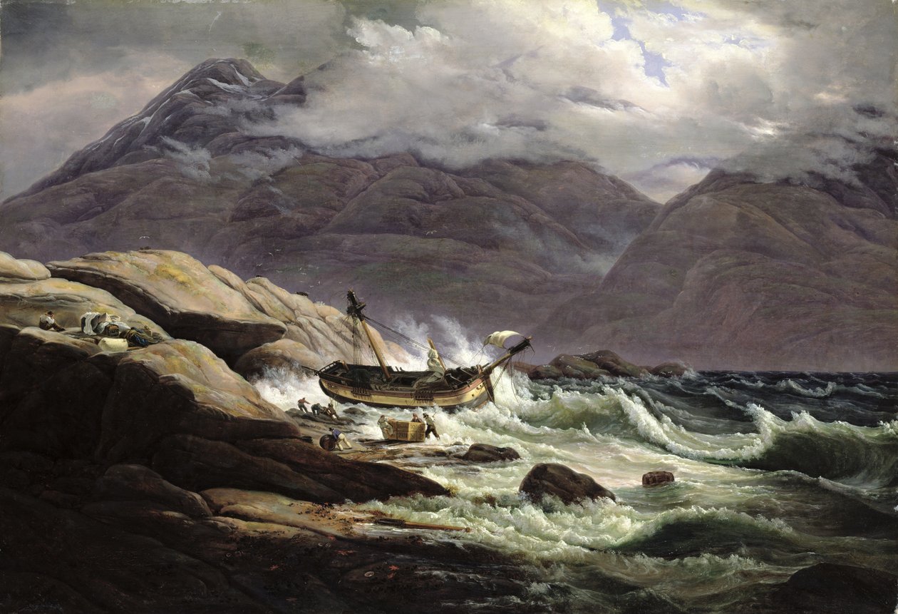 Shipwreck on the Norwegian Coast, 1831  by Johan Christian Dahl