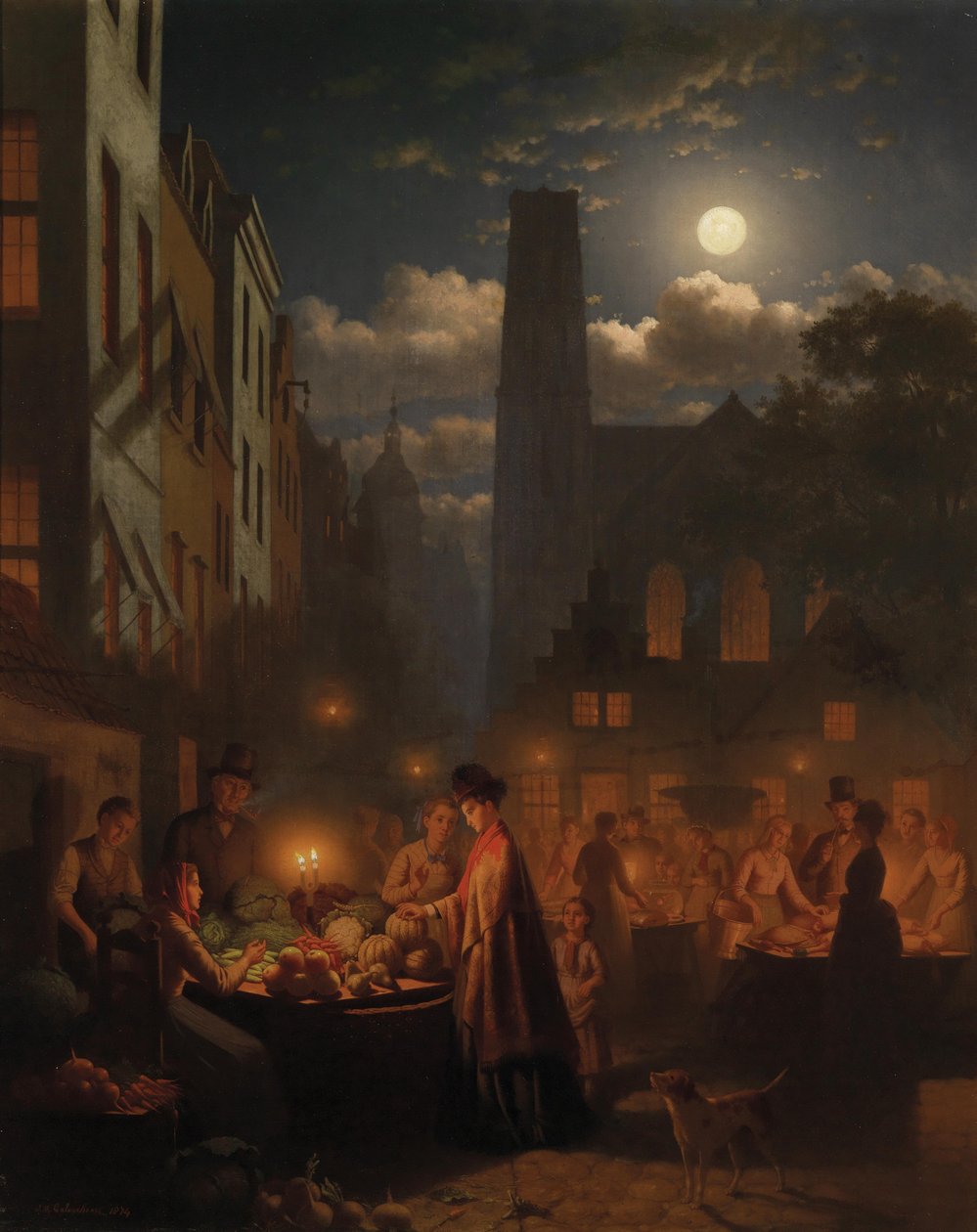 Gece sebze pazarı by Johann Mongels Culverhouse