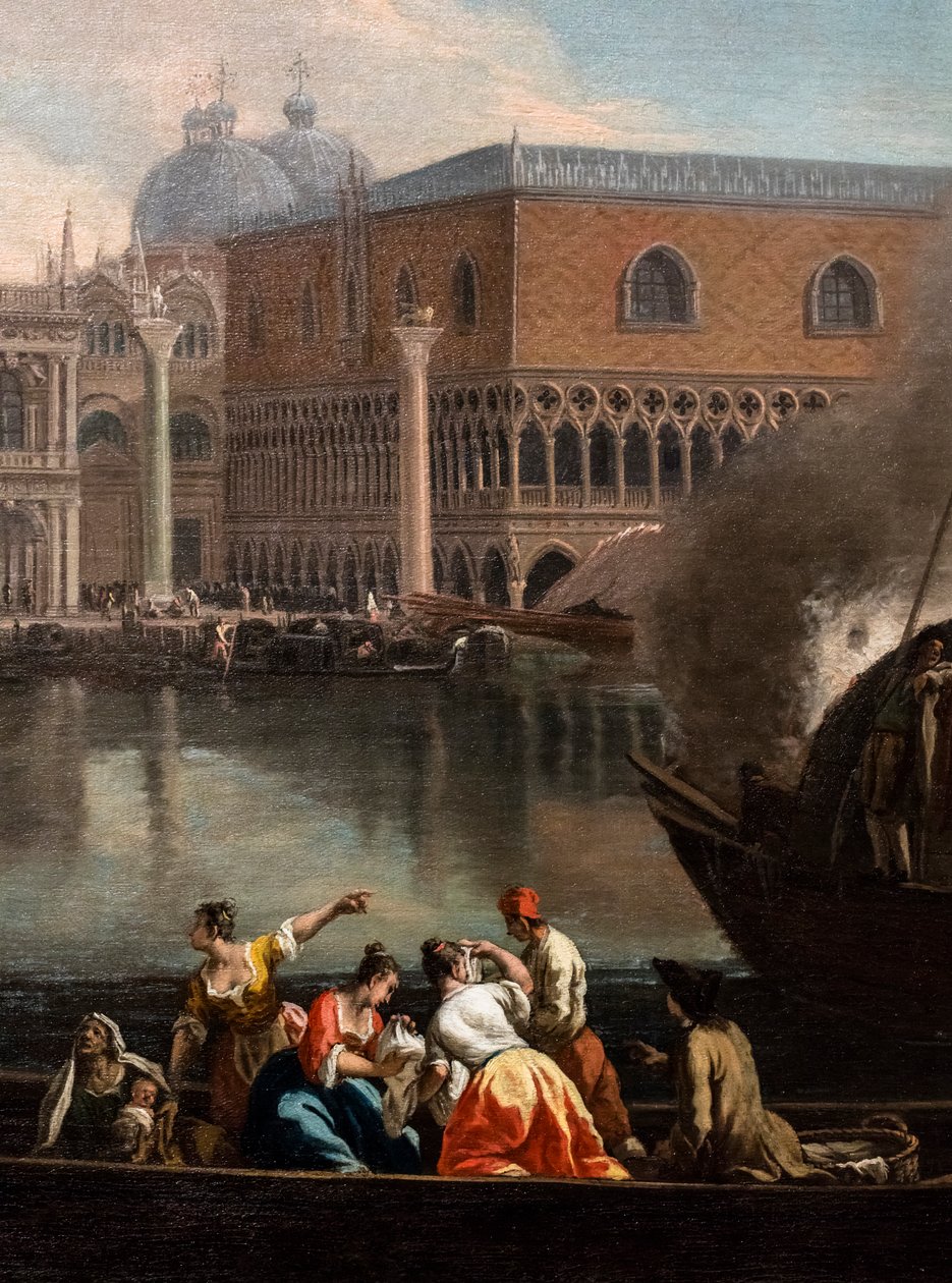 San Marco Havzası Görünümü, Venedik, yaklaşık 1730-35 (Tuval üzerine yağlıboya) by Johan Anton Richter