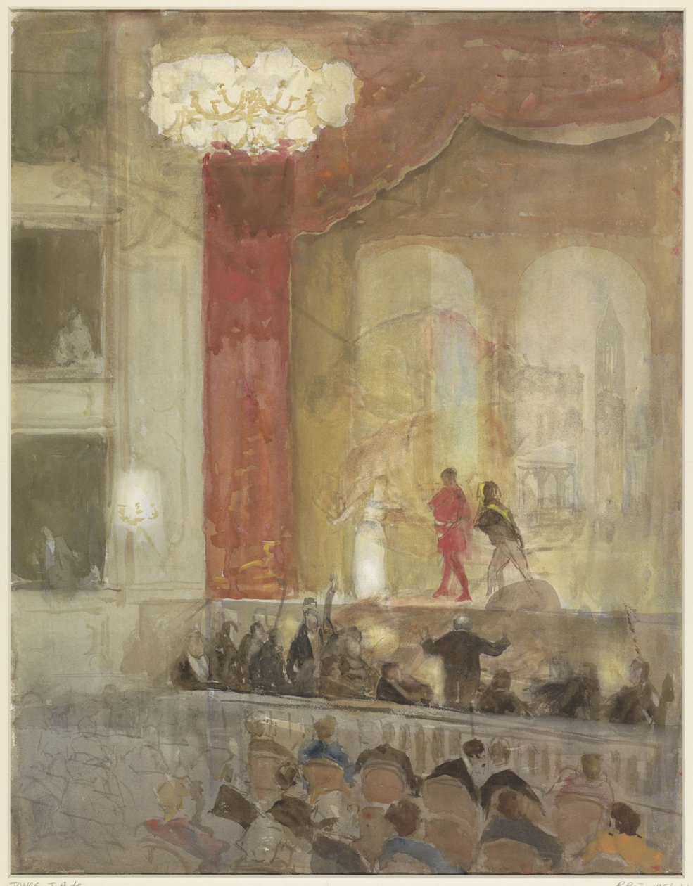 Othello performansı sırasında Lahey'de Princesse Schouwburg by Johan Antonie de Jonge