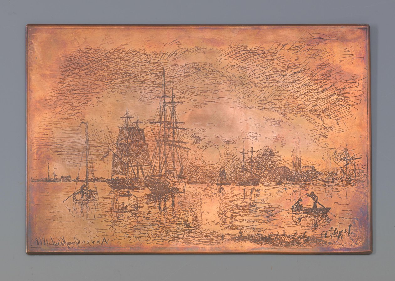 Anvers Limanı by Johan Barthold Jongkind (signed by artist)