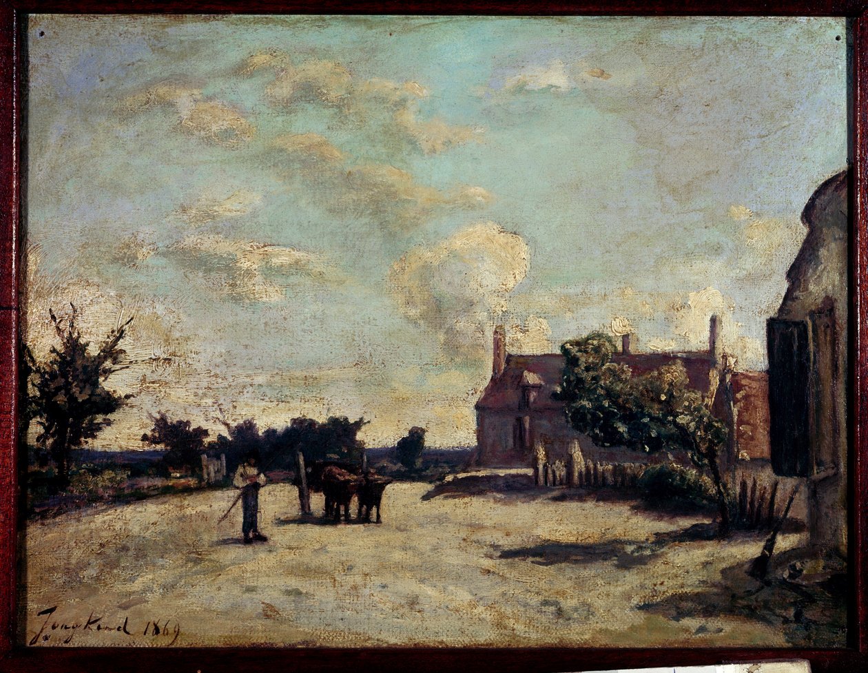 Jean Barthold Jongkind (1819-1891) 1869 Paris, Musee du Peute Palais tarafından yapılan Inn Painting. by Johan Barthold Jongkind