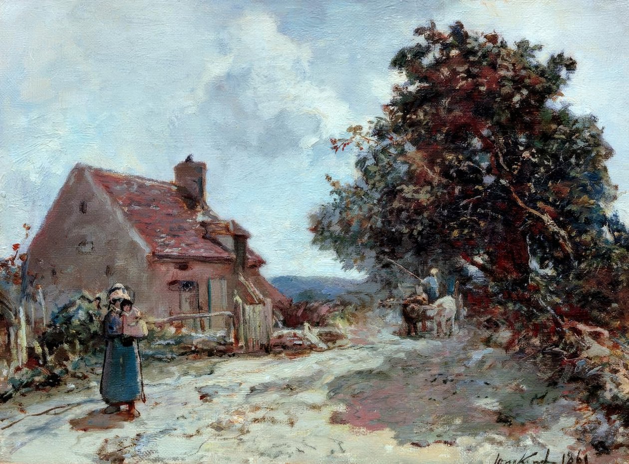 Nevers civarında by Johan Barthold Jongkind
