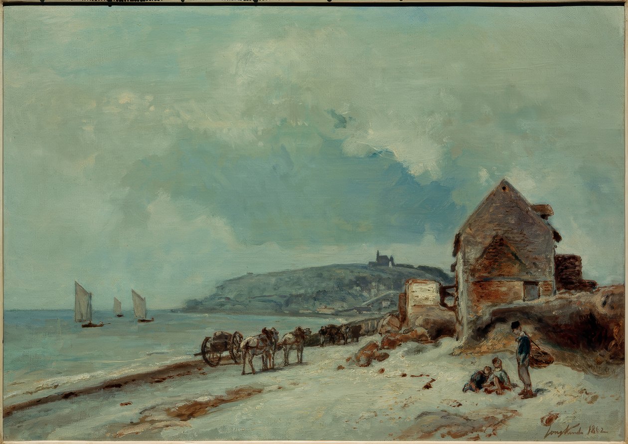 Sainte-Adresse plajı by Johan Barthold Jongkind