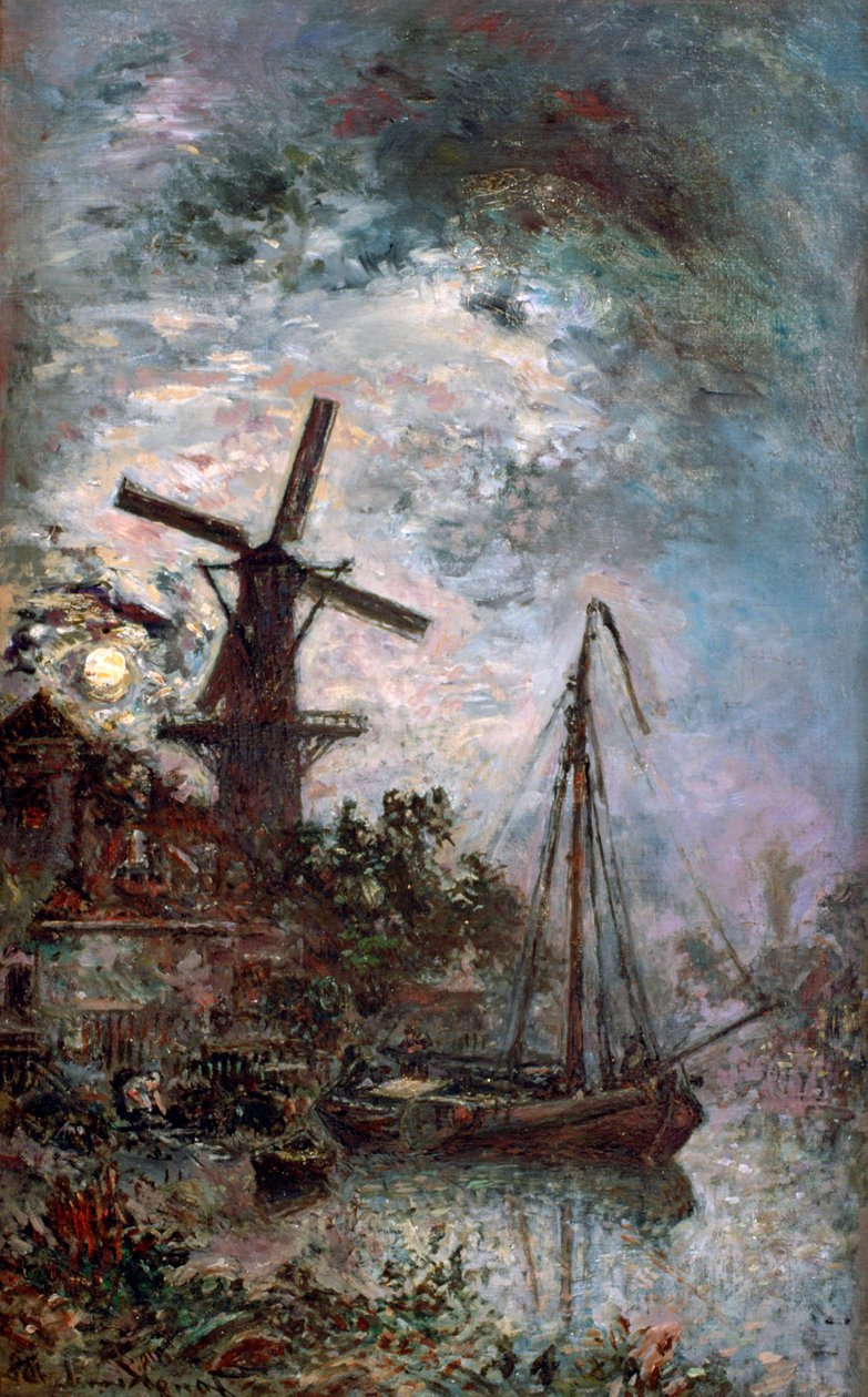 Değirmenli Manzara, 1888 by Johan Barthold Jongkind