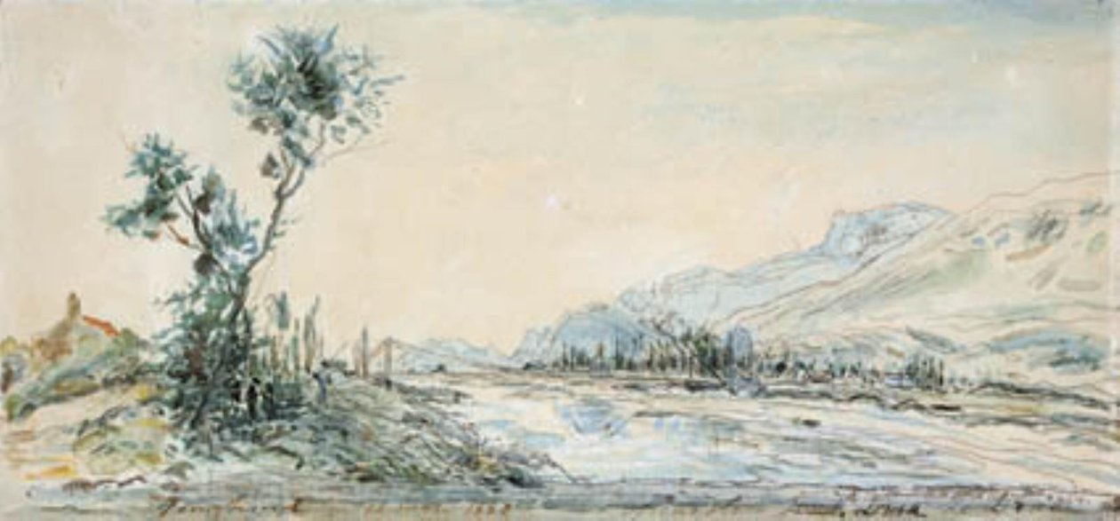 Grenoble yakınlarındaki Le Drac nehrinde manzara by Johan Barthold Jongkind