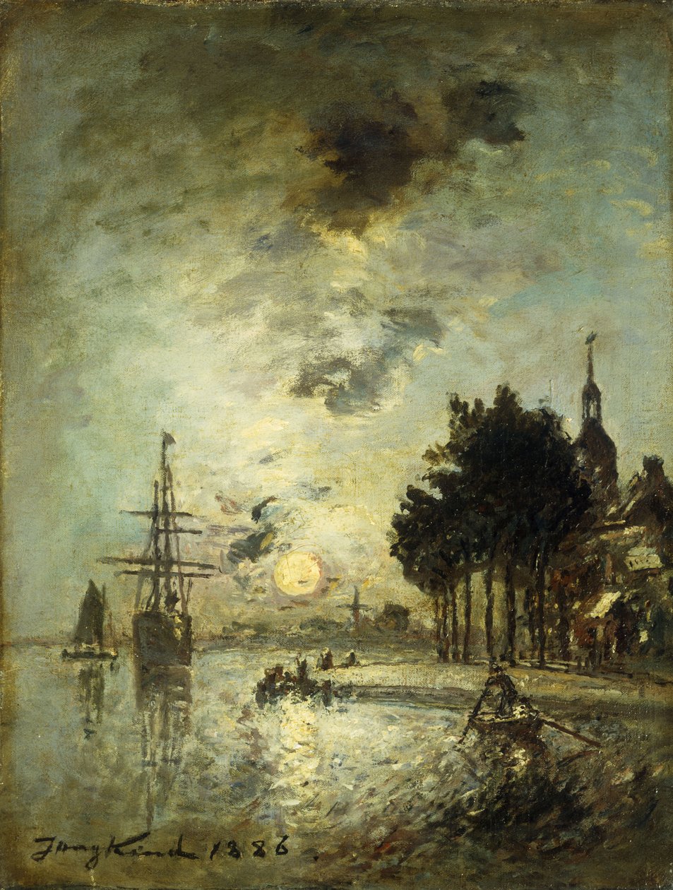 Ay ışığı; Ay ışığı, 1886 by Johan Barthold Jongkind