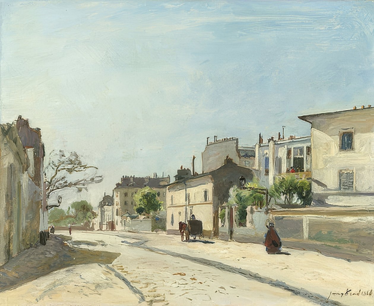 Rue Notre-Dame, Paris. 1866 by Johan Barthold Jongkind