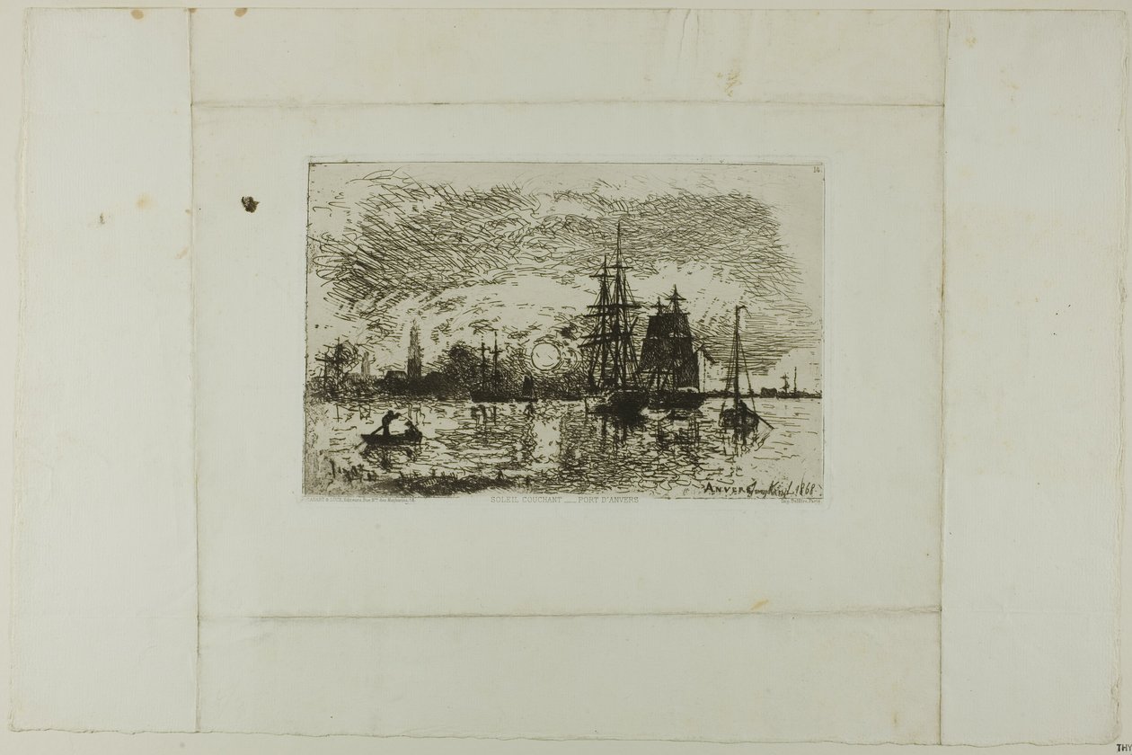 Batan Güneş, Antwerp Limanı by Johan Barthold Jongkind