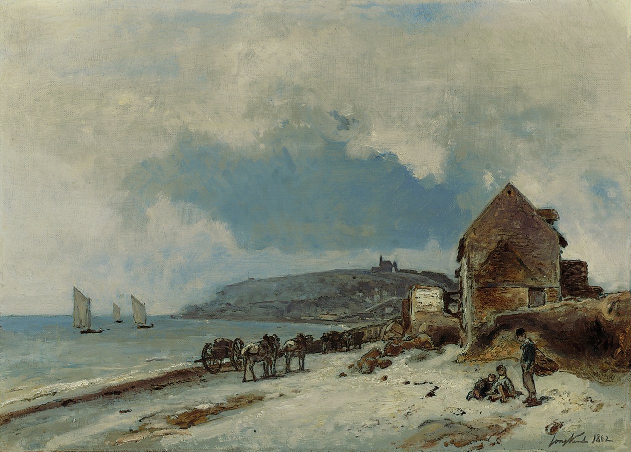 Sainte-Adresse Sahili, 1862 by Johan Barthold Jongkind