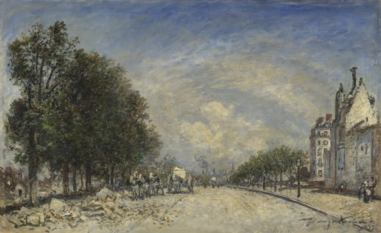 Boulevard de Port-Royal, Paris, 1877 by Johan Barthold Jongkind