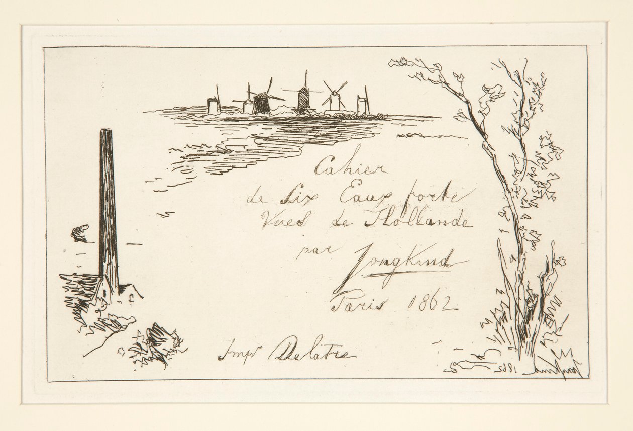 Altı gravürden oluşan defterin adı by Johan Barthold Jongkind