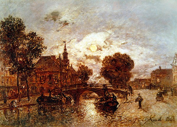 Lahey Manzarası, 1868 by Johan Barthold Jongkind