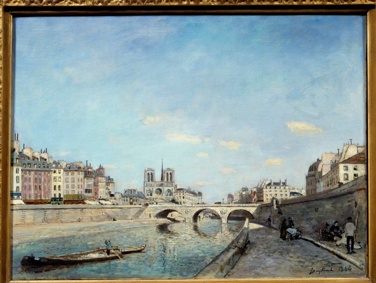 Seine kıyılarının ve Cathedrale Notre Dame de Paris