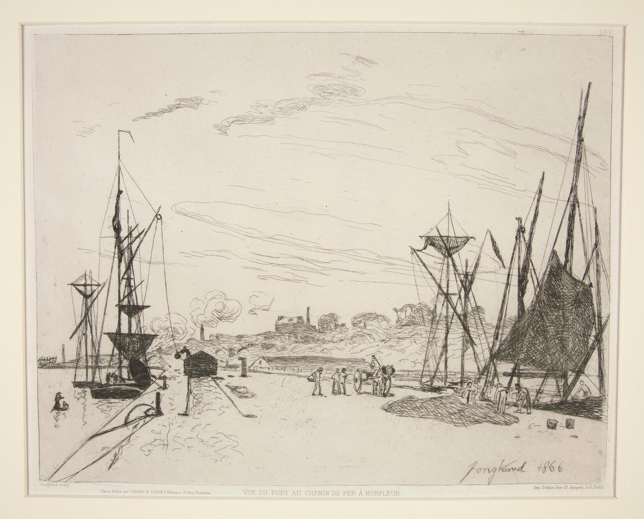 Limandan Demiryoluna Bakış? Honfleur (Honfleur Demiryolundan Limanın Görünümü) by Johan Barthold Jongkind