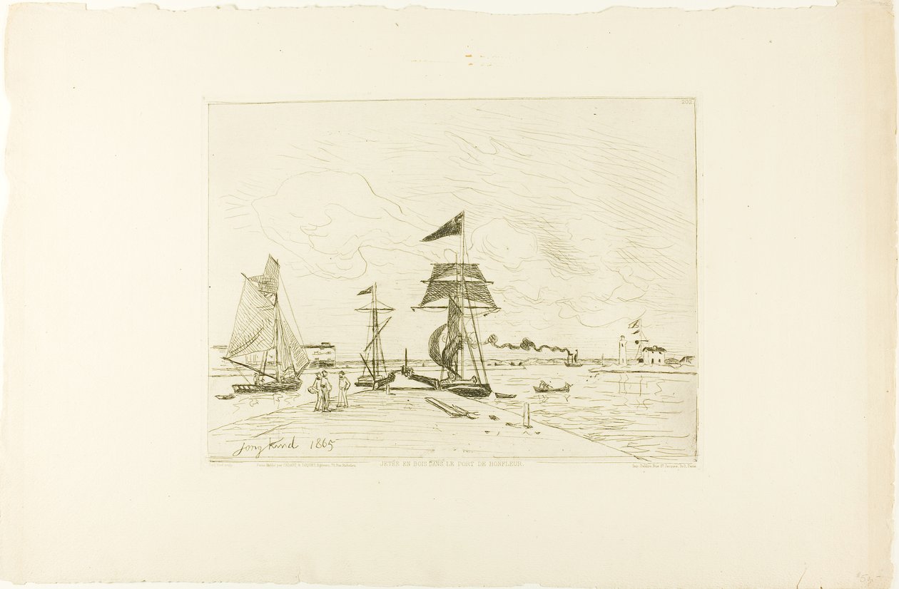 Ahşap İskele, Honfleur Limanı by Johan Barthold Jongkind