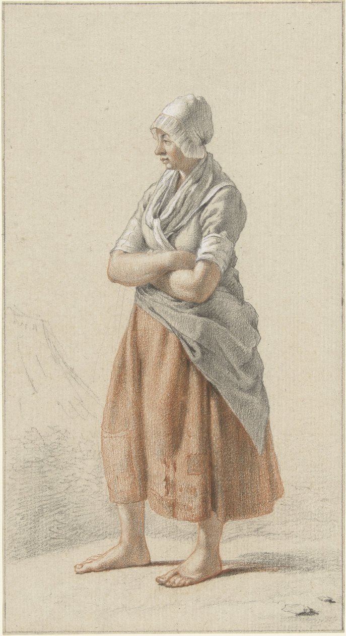 Ayakta duran kız, solda by Johan Christiaan Willem Safft