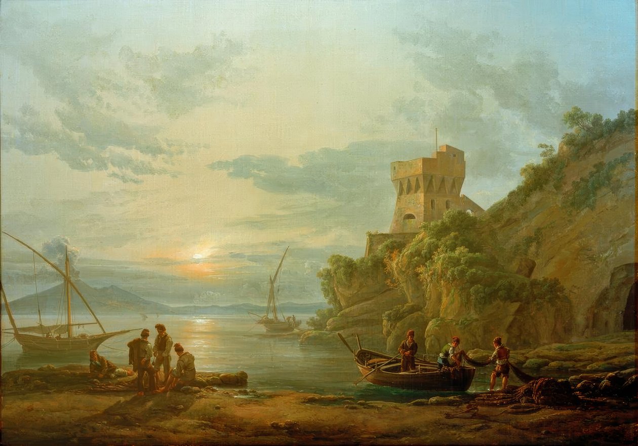 Sabah sisinde Castellamare yakınlarında sahil by Johan Christian Dahl