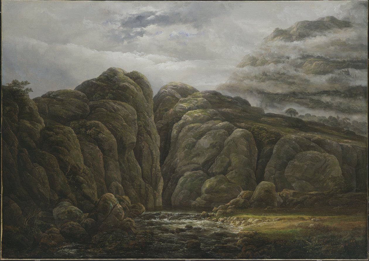 Norveç Dağ Manzarası, 1819 by Johan Christian Dahl