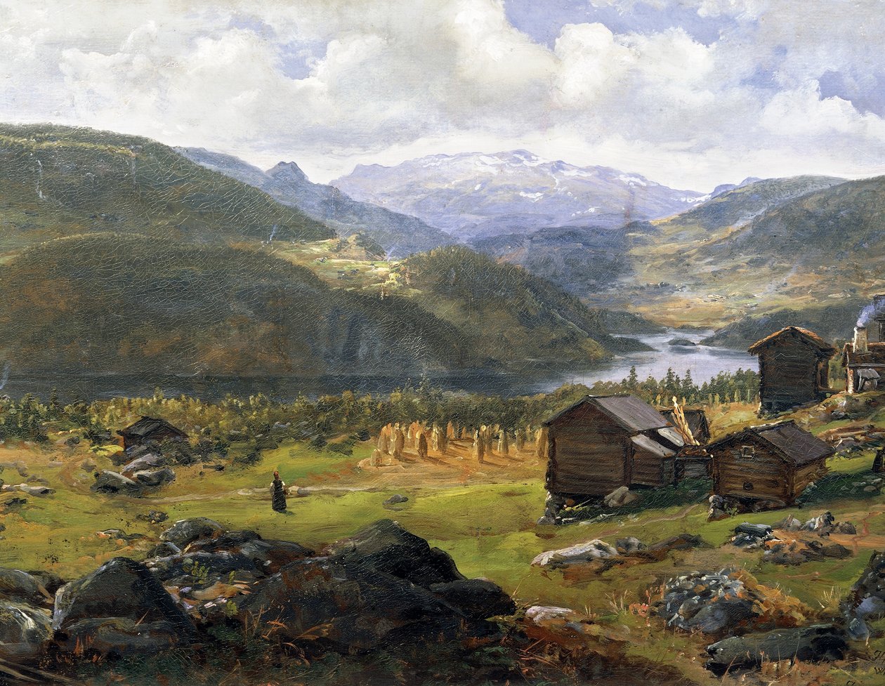 Norveç vadisi Johan Christian Clausen Dahl (1788-1857), Norveç 19. yüzyıl by Johan Christian Dahl