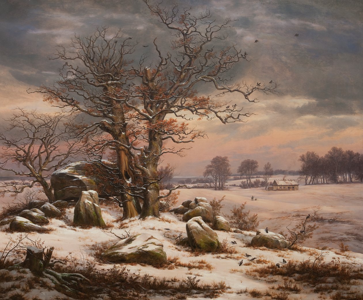 Kış Manzarası. Vordingborg yakınlarında by Johan Christian Dahl