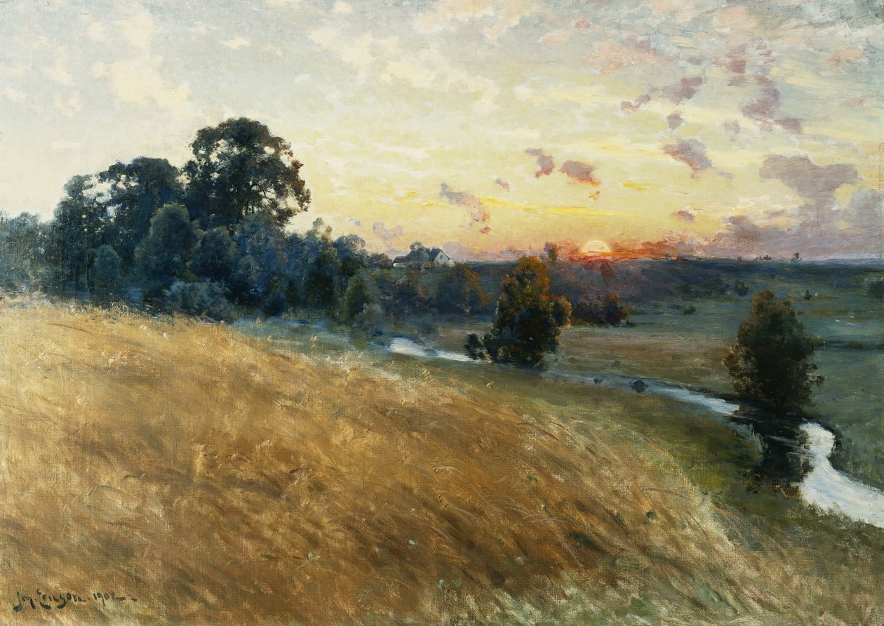 Gün Batımında Geniş Bir Manzara, 1902 by Johan Ericson