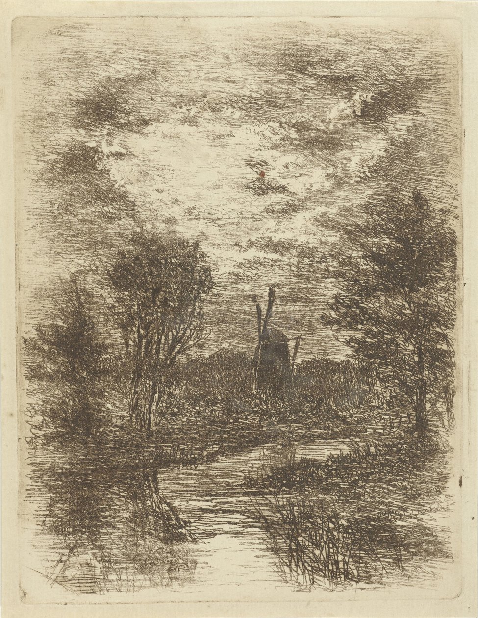 Değirmen ile manzara by Johan Frederik Croockewit