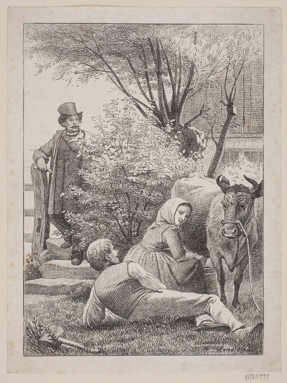 "Sistille hos din røde ko", Chr için başlık sayfası. Winthus "Ağaç kesimi" by Johan Frederik Rosenstand