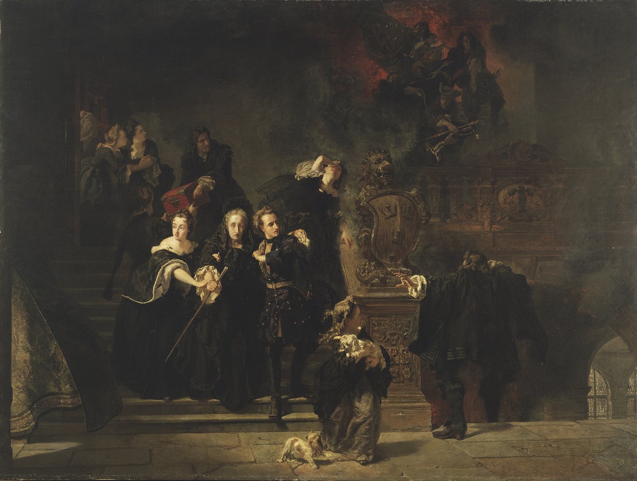 Kraliyet Sarayındaki Yangın, Stockholm, 7 Mayıs 1697, 1862-66 by Johan Fredrik Hockert