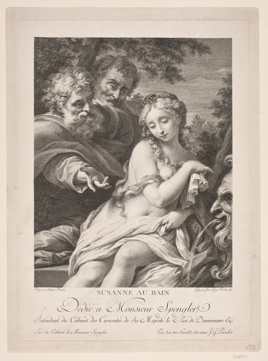 suzanna banyoda by Johan Georg Preisler