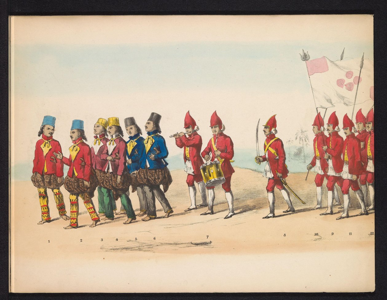 Delft Öğrencilerinin Maskeli Balosu, 1857 (levha 1) Delft öğrenci birliğinin üyeleri tarafından 5 Mayıs 1857