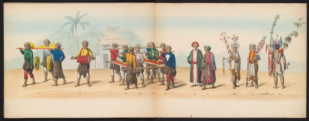 Delft Öğrencilerinin Maskeli Balosu, 1857 (levha 7) Delft öğrenci birliğinin üyeleri tarafından 5 Mayıs 1857